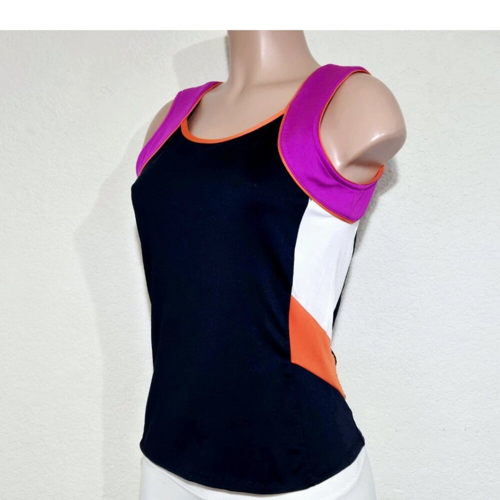 Tail Sleeveless Tank Top Golf Tennis Navy Pink Multicolor Colorblock